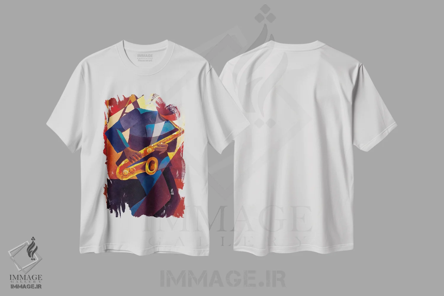 تیشرت سفید طرح دار بی باپ، هنر آمریکایی آفریقایی تبار اثر کیت مالِت | immage.ir