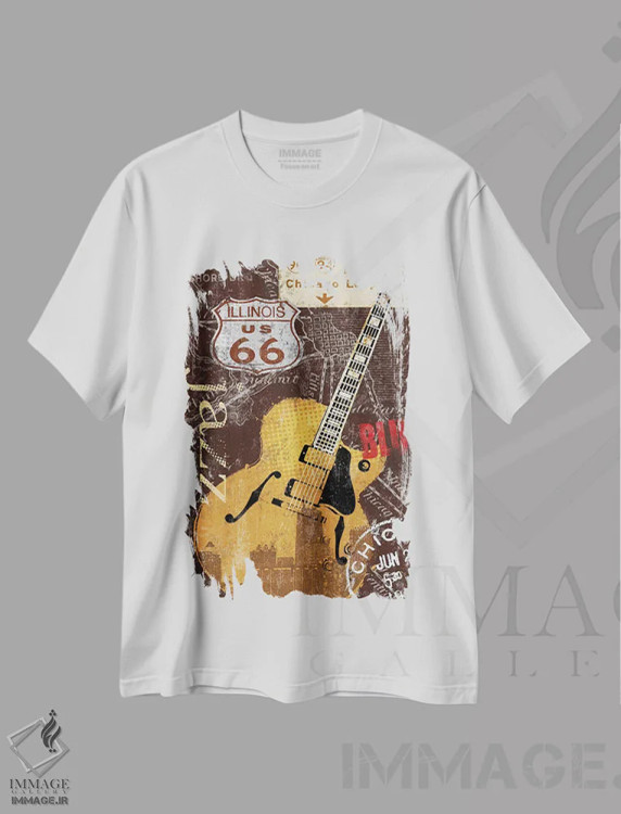 تیشرت سفید طرح دار چی تاون، تزئینی اثر کیت مالِت | فروشگاه ایماژ
