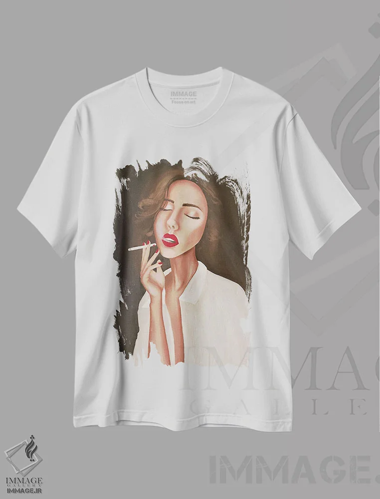 تیشرت سفید طرح دار جولی فوما، مدیوم اثر کریستینا مالن | immage.ir
