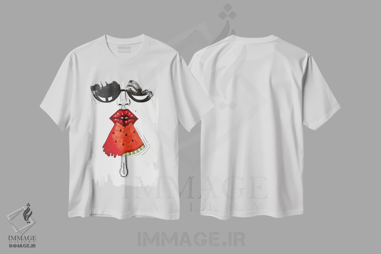 تیشرت سفید طرح دار حال وهوای تابستانی، مدیوم اثر کریستینا مالن | immage.ir