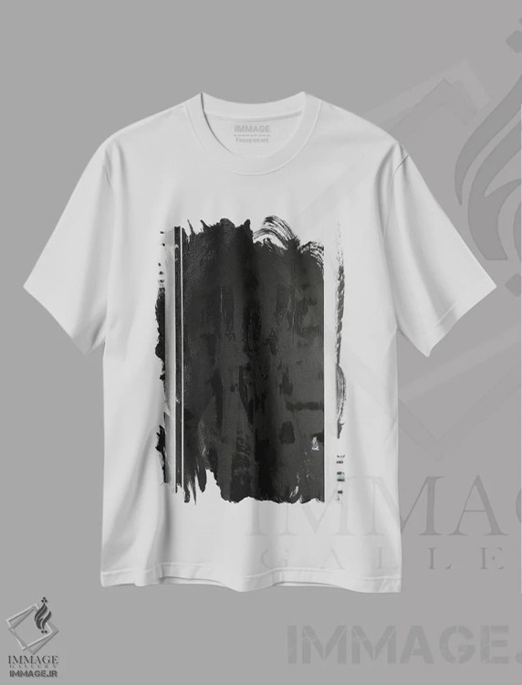 تیشرت سفید طرح دار پیانو، آبستره اثر کریستینا مالن | فروشگاه ایماژ