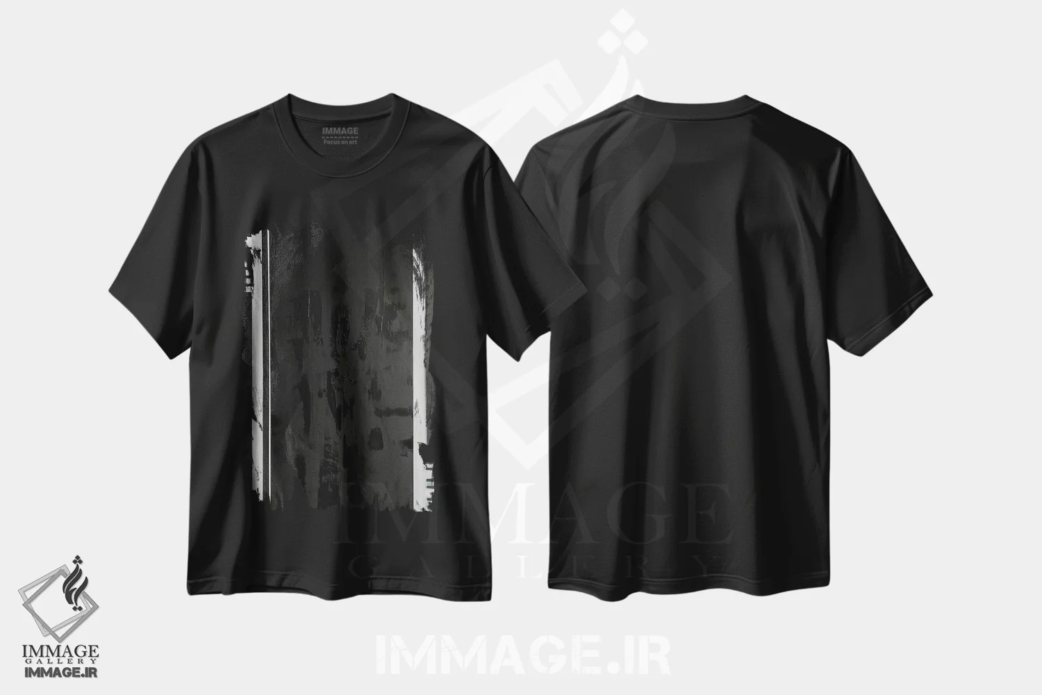 تیشرت مشکی طرح دار پیانو، آبستره اثر کریستینا مالن | immage.ir