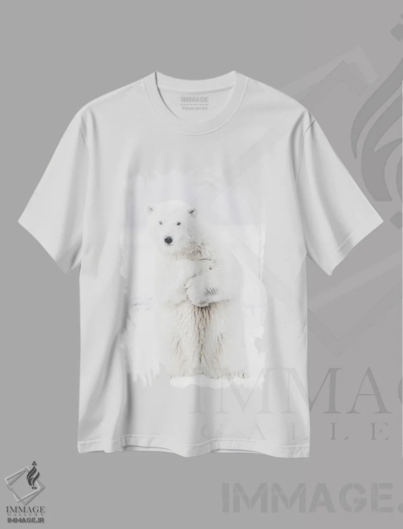 تیشرت سفید طرح دار خرس قطبی II، مدیوم اثر کارن منداو | immage.ir