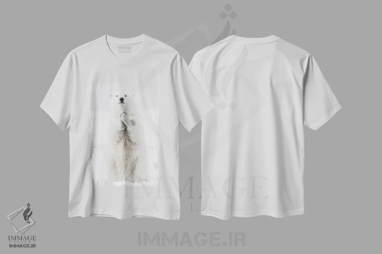 تیشرت سفید طرح دار خرس قطبی III، مدیوم اثر کارن منداو | فروشگاه ایماژ