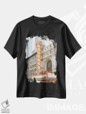 تیشرت مشکی طرح دار تئاتر شیکاگو، مدیوم اثر کارن منداو | فروشگاه ایماژ