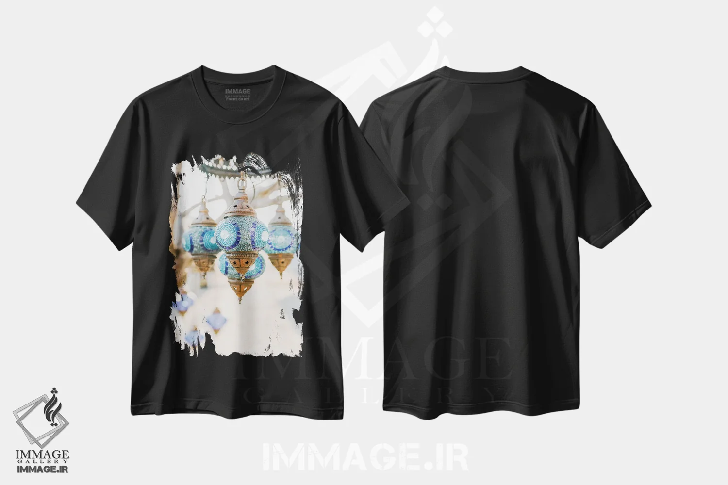 تیشرت مشکی طرح دار تزئینات صحرای مراکش، دکور آفریقایی اثر کارن منداو | immage.ir