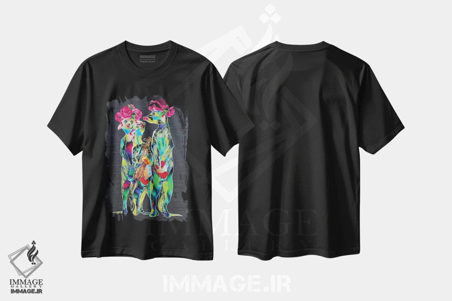 تیشرت مشکی طرح دار نگهبانی شبانه، دکور معاصر اثر کاستیانتین مالگینف | immage.ir