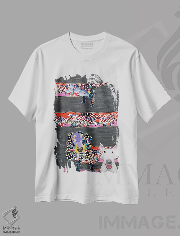 تیشرت سفید طرح دار آن ها شبیه من نیستند، دکور معاصر اثر کاستیانتین مالگینف | immage.ir