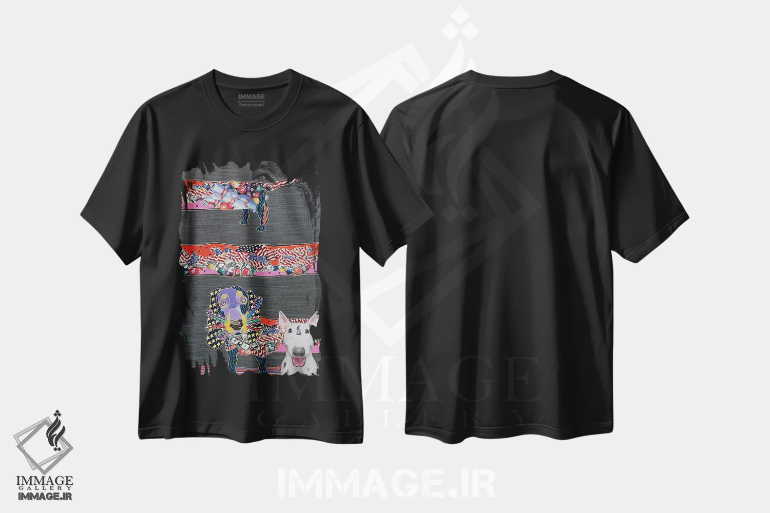 تیشرت مشکی طرح دار آن ها شبیه من نیستند، دکور معاصر اثر کاستیانتین مالگینف | فروشگاه ایماژ