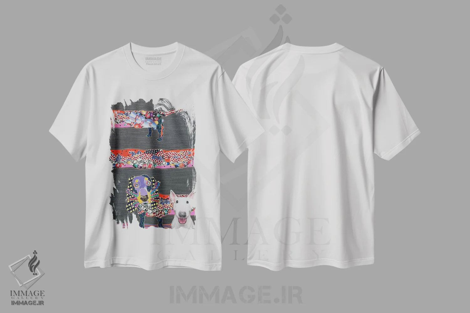 تیشرت سفید طرح دار آن ها شبیه من نیستند، دکور معاصر اثر کاستیانتین مالگینف | immage.ir