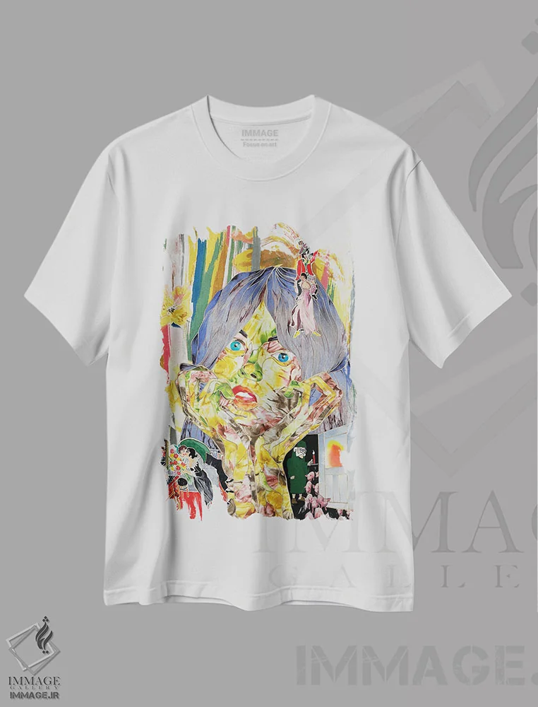تیشرت سفید طرح دار انتظارات، دکوراسیون جایگزین اثر کاستیانتین مالگینف | immage.ir