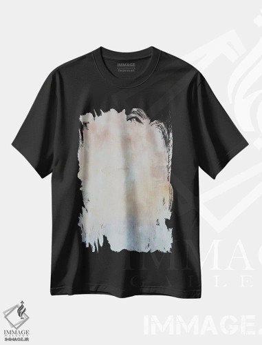 تیشرت مشکی طرح دار نرم مانند کشمیر اثر کا آر موئر | فروشگاه ایماژ