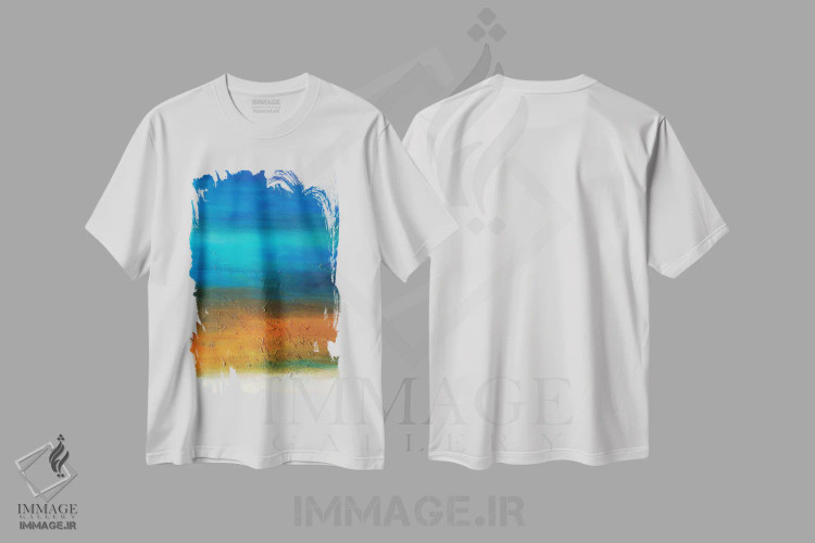 تیشرت سفید طرح دار هر چیزی به وقتش اثر کا آر موئر | فروشگاه ایماژ
