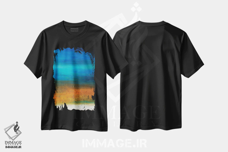 تیشرت مشکی طرح دار هر چیزی به وقتش اثر کا آر موئر | immage.ir