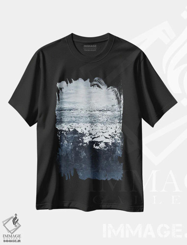 تیشرت مشکی طرح دار ماده سیاه اثر کا آر موئر | فروشگاه ایماژ