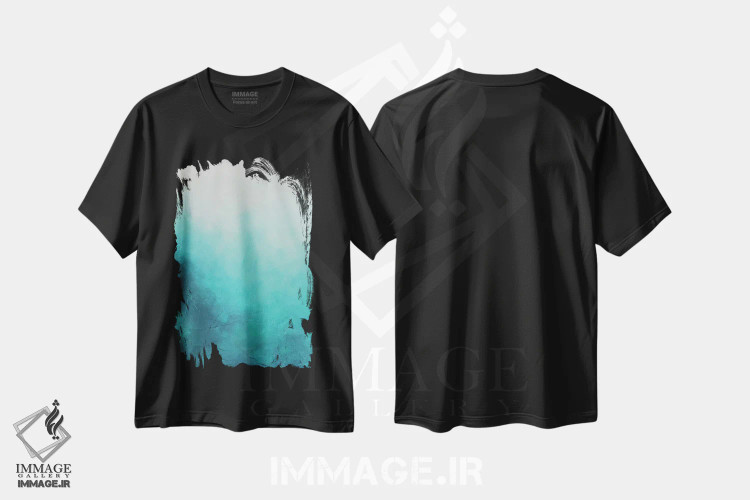 تیشرت مشکی طرح دار سراسر خوشی اثر کا آر موئر | immage.ir