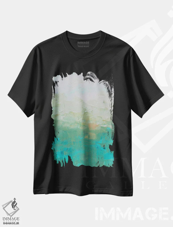 تیشرت مشکی طرح دار باغ خاموش اثر کا آر موئر | immage.ir