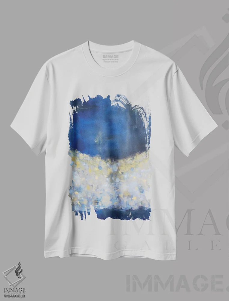 تیشرت سفید طرح دار ادای احترام به کلیمت اثر کا آر موئر | immage.ir