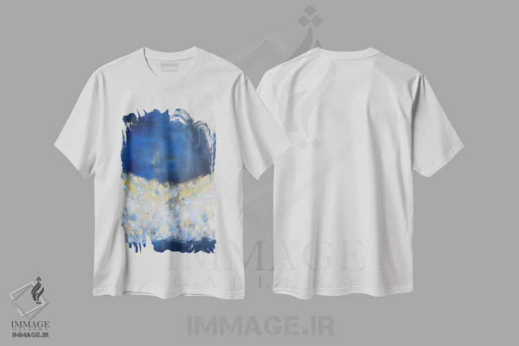 تیشرت سفید طرح دار ادای احترام به کلیمت اثر کا آر موئر | immage.ir