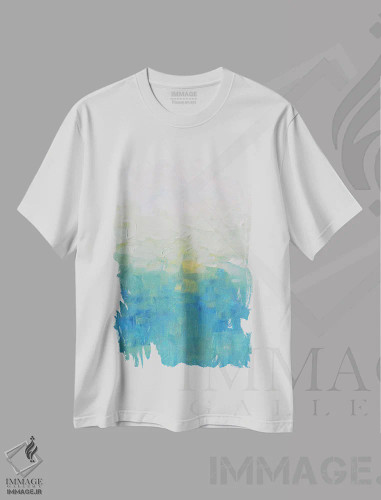 تیشرت سفید طرح دار شادی باغ اثر کا آر موئر | فروشگاه ایماژ