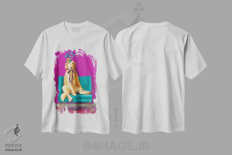 تیشرت سفید طرح دار دوشس، هنر دیجیتال اثر کندون کریشنز | فروشگاه ایماژ