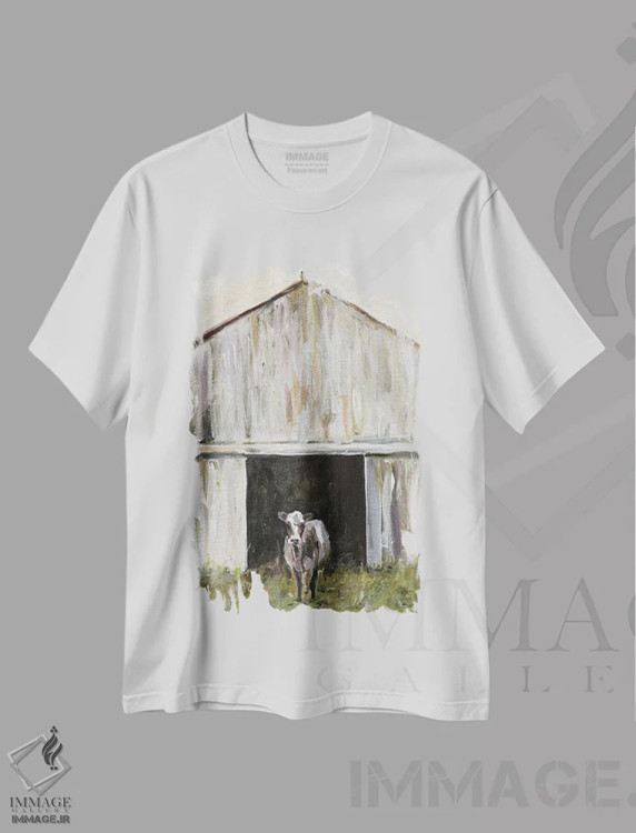 تیشرت سفید طرح دار کارهای صبحگاهی، دکور روستایی اثر کندون کریشنز | فروشگاه ایماژ