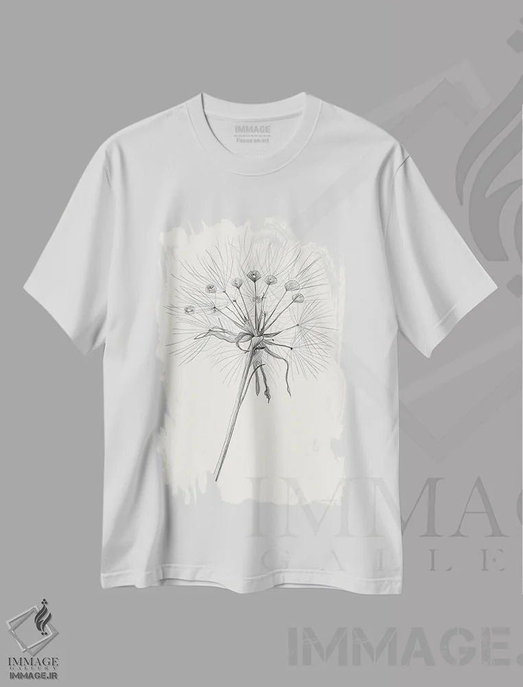 تیشرت سفید طرح دار لحظات، دست نقاشی و طراحی دستی اثر کندون کریشنز | immage.ir