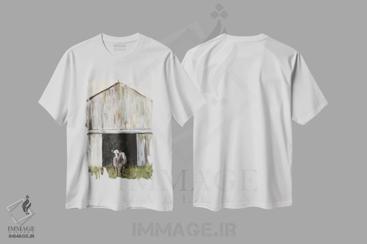 تیشرت سفید طرح دار کارهای صبحگاهی، دکور روستایی اثر کندون کریشنز | فروشگاه ایماژ