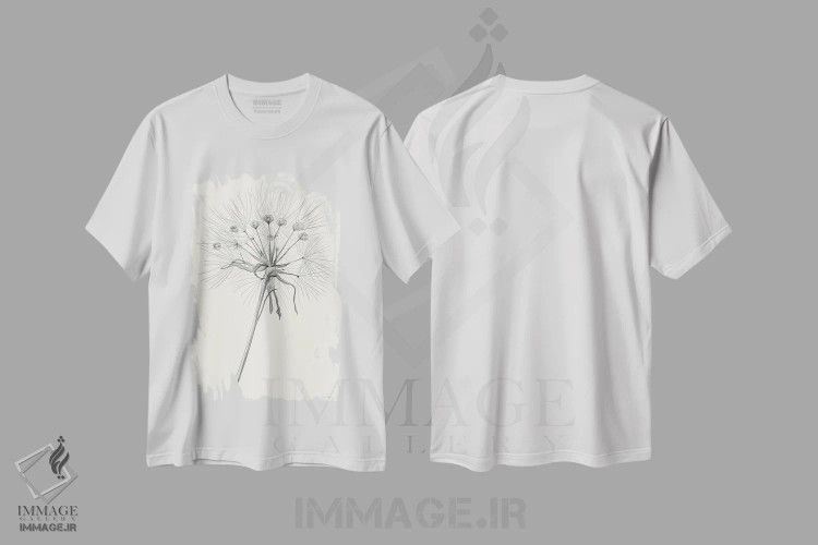 تیشرت سفید طرح دار لحظات، دست نقاشی و طراحی دستی اثر کندون کریشنز | immage.ir