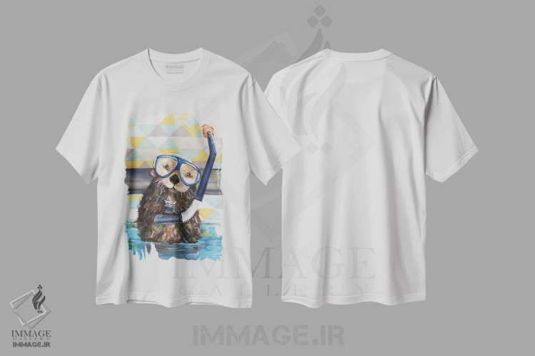 تیشرت سفید طرح دار آموزش غواصی، دکور معاصر اثر کندون کریشنز | فروشگاه ایماژ