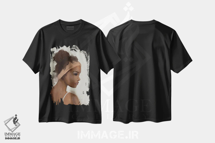 تیشرت مشکی طرح دار درخشش، هنر آمریکایی آفریقایی تبار اثر کندون کریشنز | immage.ir