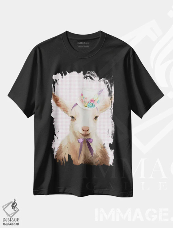 تیشرت مشکی طرح دار بچه شیرین، دکور معاصر اثر کندون کریشنز | فروشگاه ایماژ