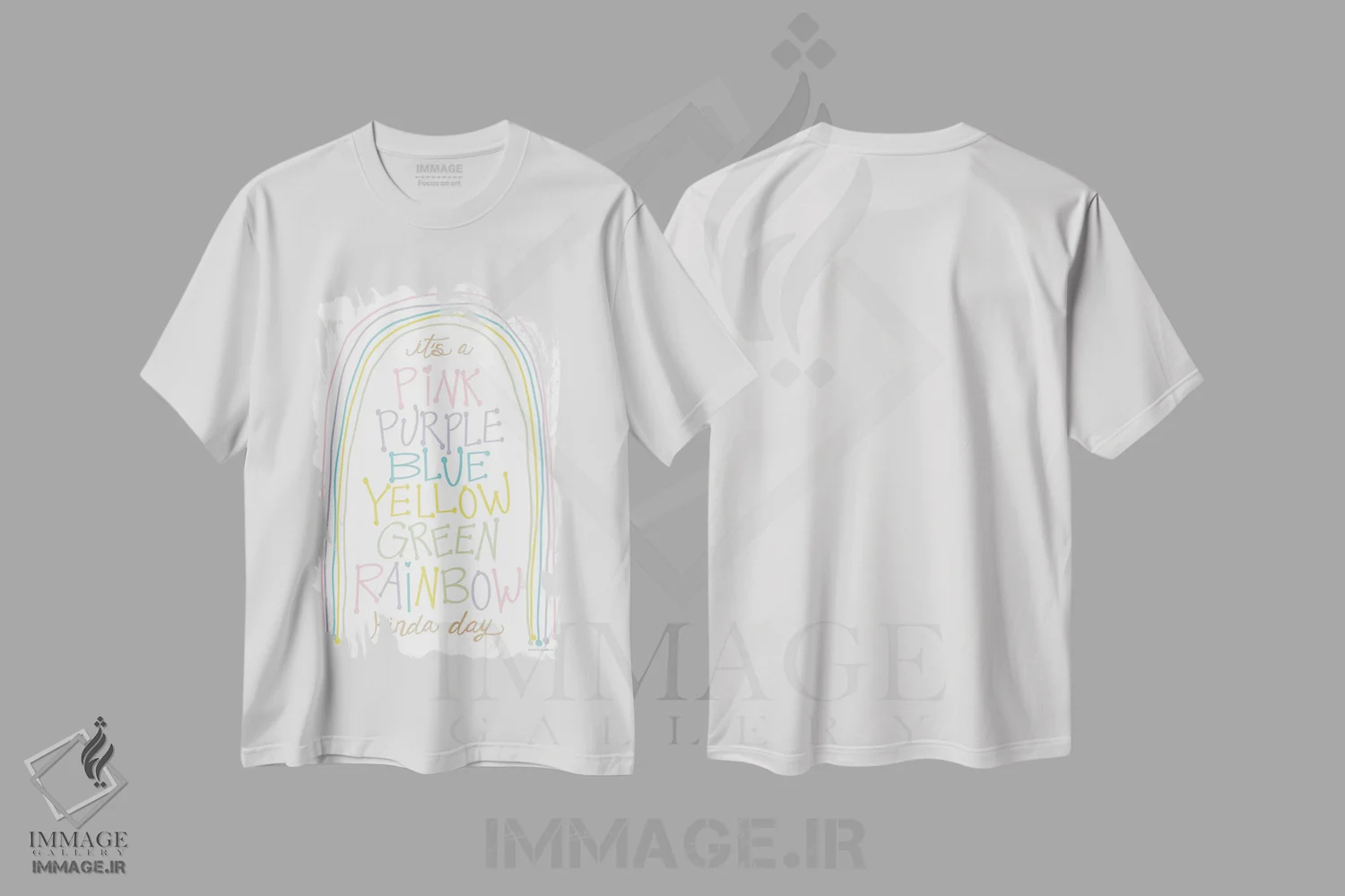 تیشرت سفید طرح دار روز رنگین کمانی، تزئینی اثر کندون کریشنز | فروشگاه ایماژ