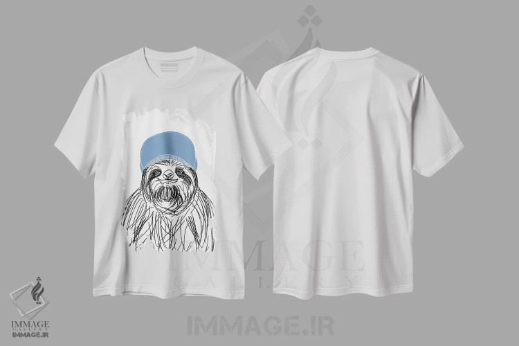 تیشرت سفید طرح دار تنبل تیم، دکور معاصر اثر کندون کریشنز | immage.ir