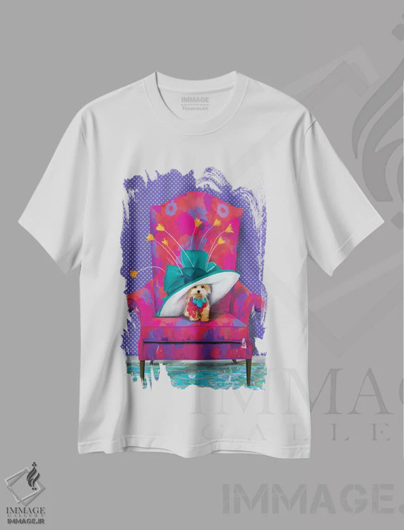 تیشرت سفید طرح دار گل زرد، دکور معاصر اثر کندون کریشنز | immage.ir