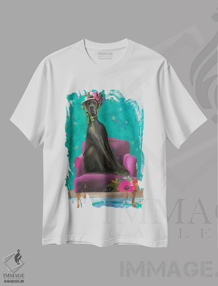 تیشرت سفید طرح دار آدو آنی، مدیوم اثر کندون کریشنز | فروشگاه ایماژ