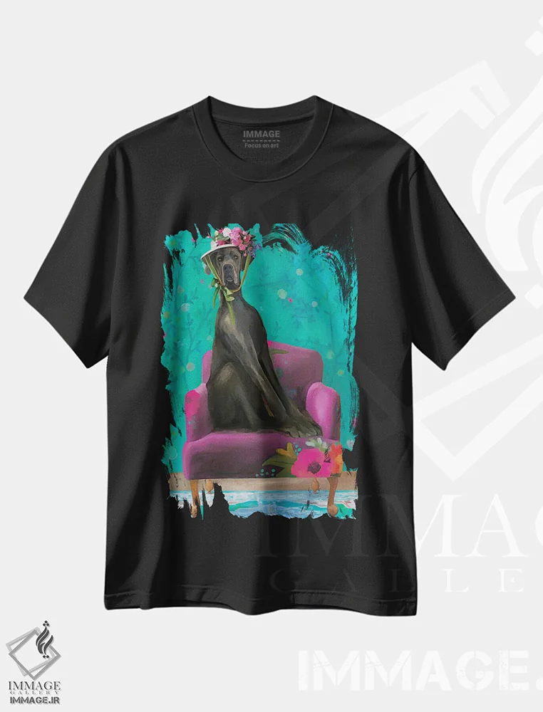 تیشرت مشکی طرح دار آدو آنی، مدیوم اثر کندون کریشنز | immage.ir