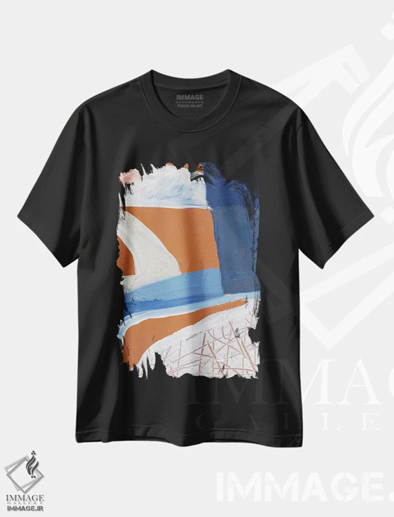 تیشرت مشکی طرح دار سرسره ها و نردبان ها اثر کندون کریشنز | فروشگاه ایماژ