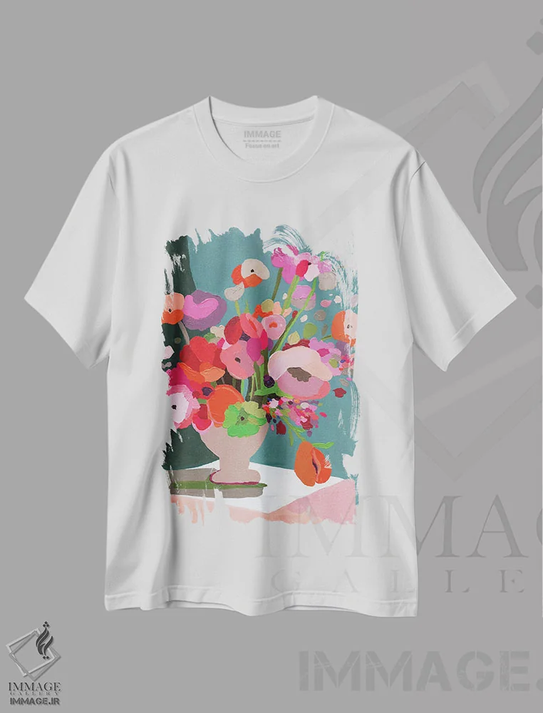 تیشرت سفید طرح دار یک قاچ پرتقال، دکور معاصر اثر کندون کریشنز | فروشگاه ایماژ