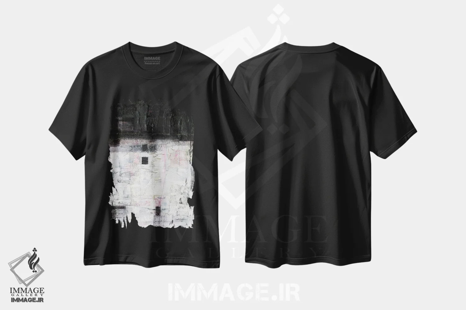 تیشرت مشکی طرح دار لبه سکوت اثر کتی مورتون استنیون | immage.ir