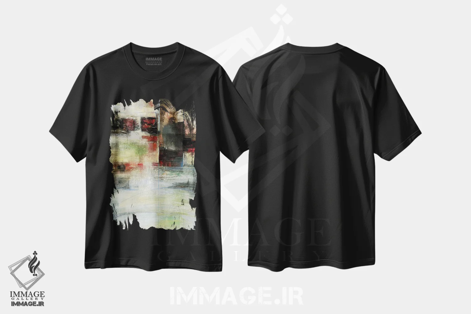 تیشرت مشکی طرح دار پیوندهای شاعرانه اثر کتی مورتون استنیون | فروشگاه ایماژ