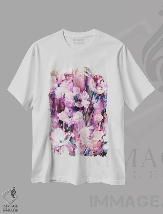 تیشرت سفید طرح دار زیبایی الهی، هنر فاخر معاصر اثر کتی مورتون استنیون | immage.ir