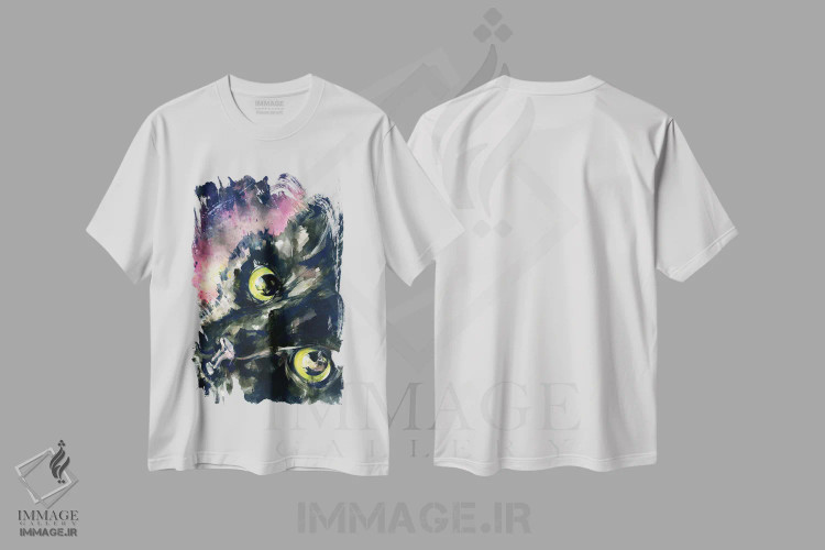 تیشرت سفید طرح دار یواشکی نگاه کردن، دکور معاصر اثر کتی مورتون استنیون | immage.ir
