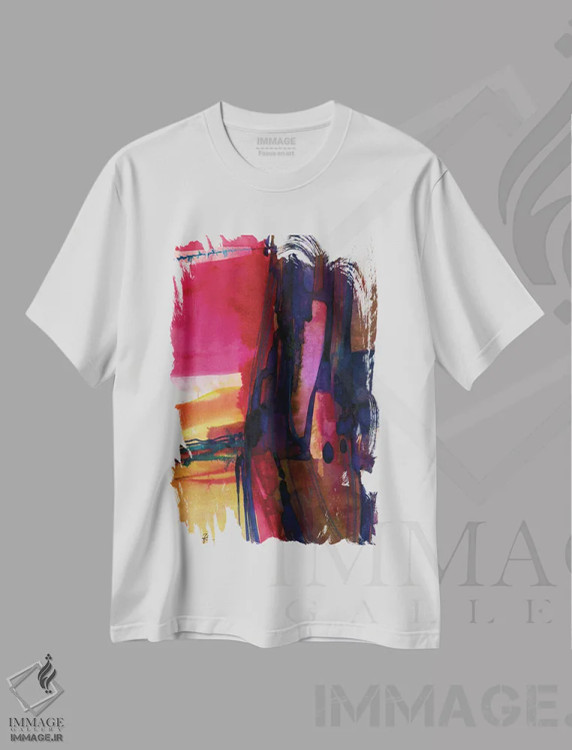 تیشرت سفید طرح دار سرگردانی عرفانی سوم اثر کتی مورتون استنیون | فروشگاه ایماژ