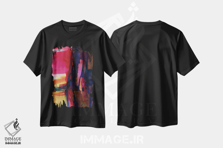 تیشرت مشکی طرح دار سرگردانی عرفانی سوم اثر کتی مورتون استنیون | immage.ir