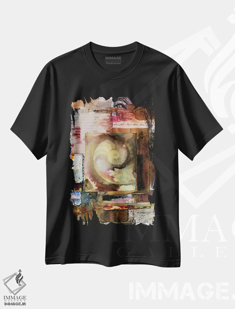 تیشرت مشکی طرح دار آرامش بنیادی I، آبستره اثر کتی مورتون استنیون | immage.ir