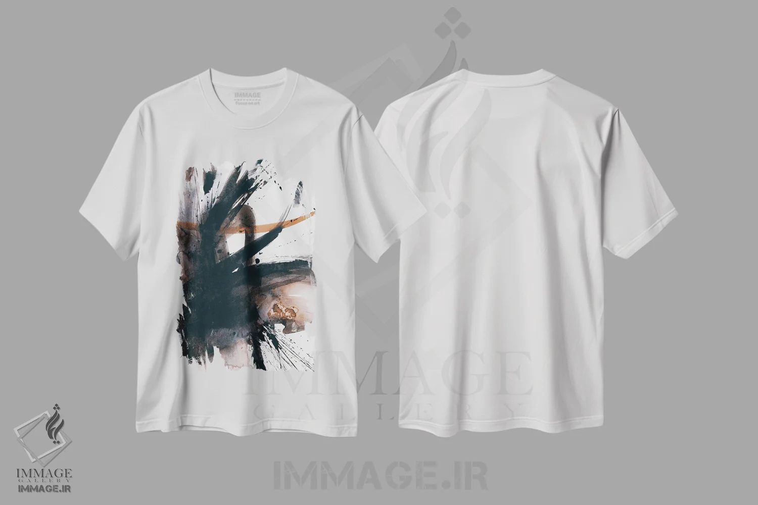 تیشرت سفید طرح دار درون نگری V اثر کتی مورتون استنیون | immage.ir