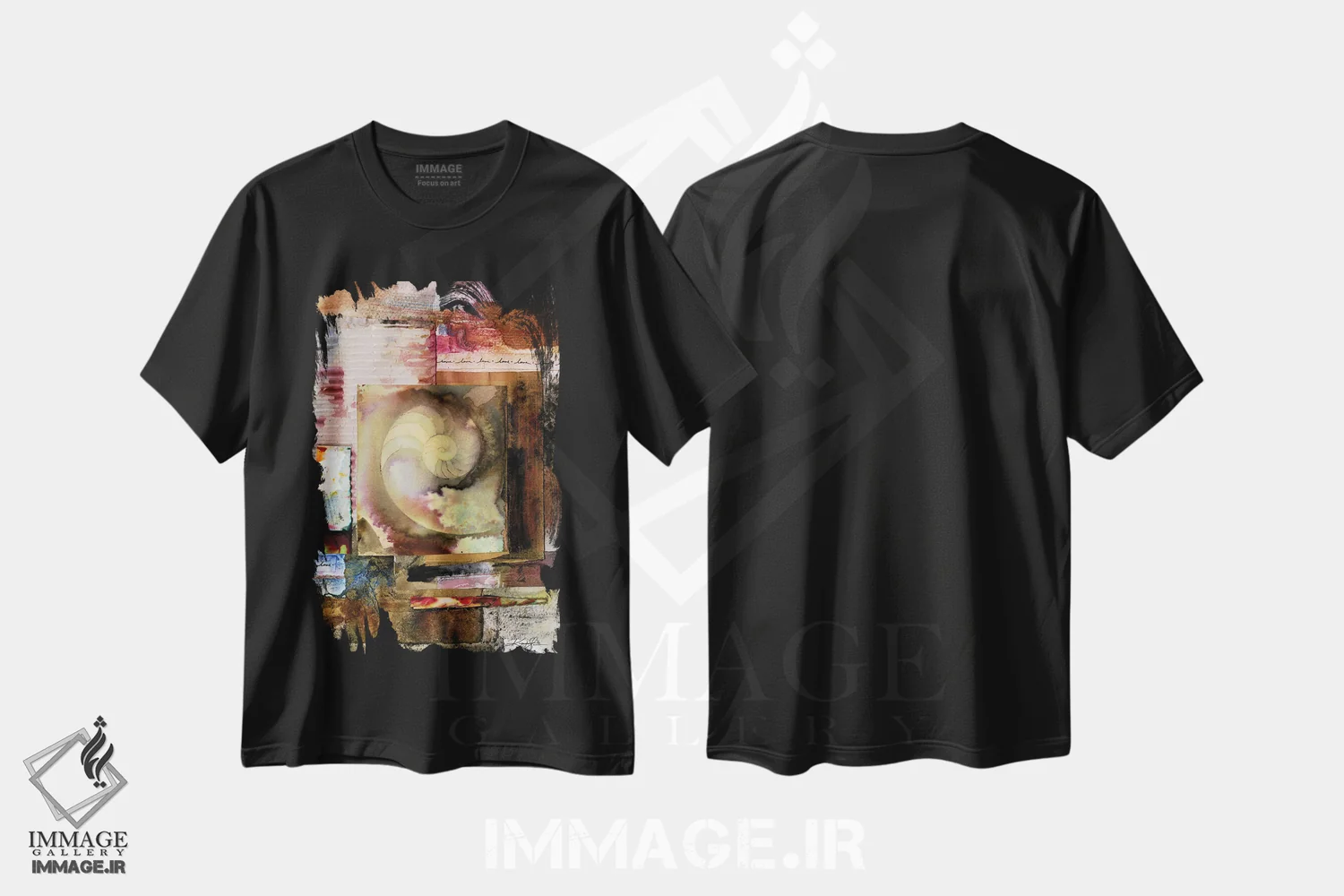 تیشرت مشکی طرح دار آرامش بنیادی I، آبستره اثر کتی مورتون استنیون | immage.ir