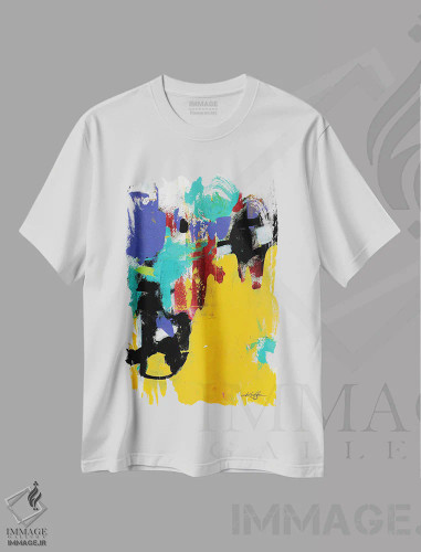 تیشرت سفید طرح دار آواز رنگ XXIV اثر کتی مورتون استنیون | فروشگاه ایماژ