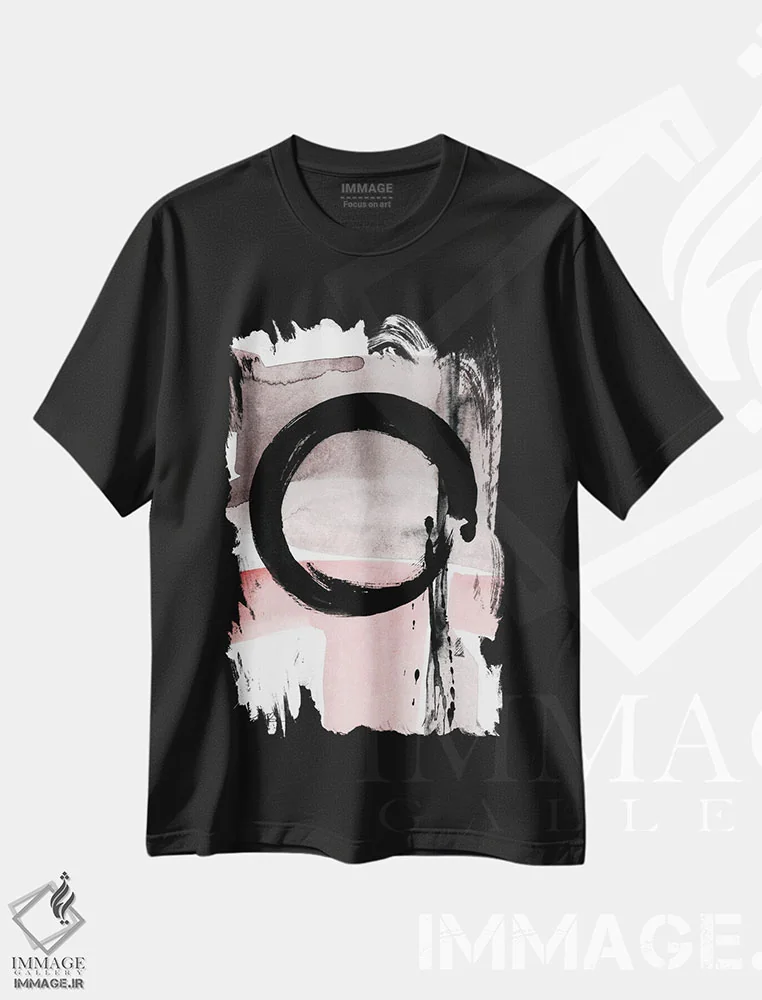 تیشرت مشکی طرح دار انتزاع انسو CIV-II اثر کتی مورتون استنیون | فروشگاه ایماژ